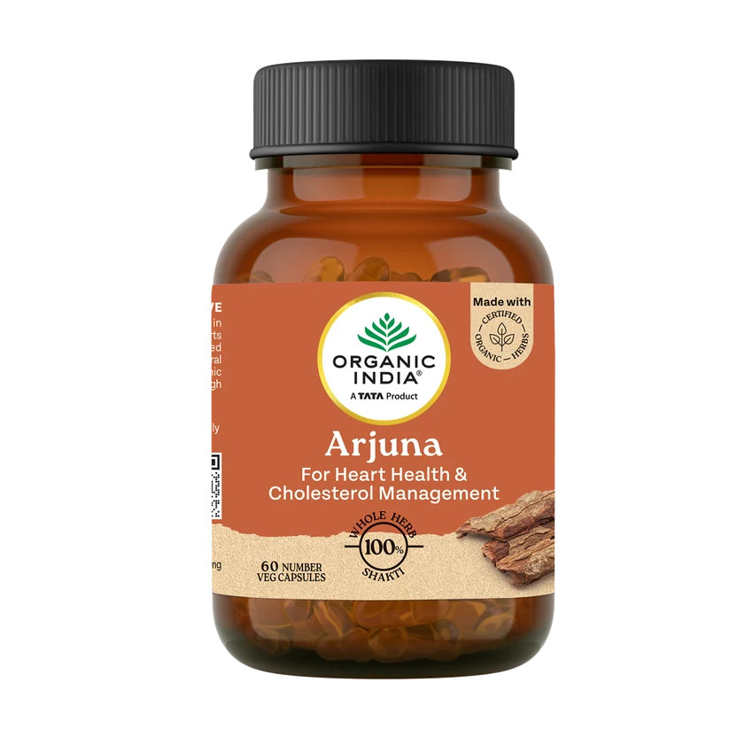 Organic India Arjuna Cardiac Wellbeing Veg Capsule pack of 2