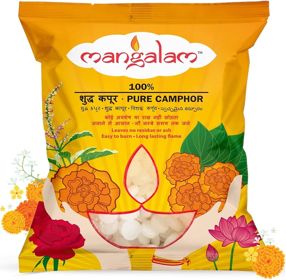 MANGALAM Camphor 250g Pouch | 100% Pure For Pure Aroma